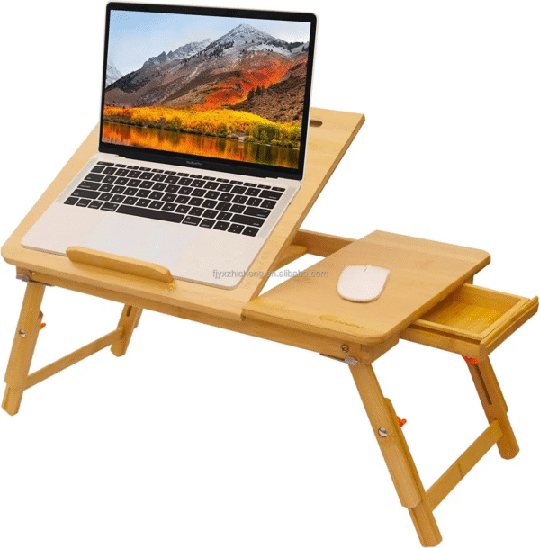 Bambus-Laptoptisch mit Aufbewahrungsfach